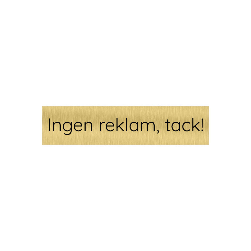 Kompositskylt 9 cm x 2 cm